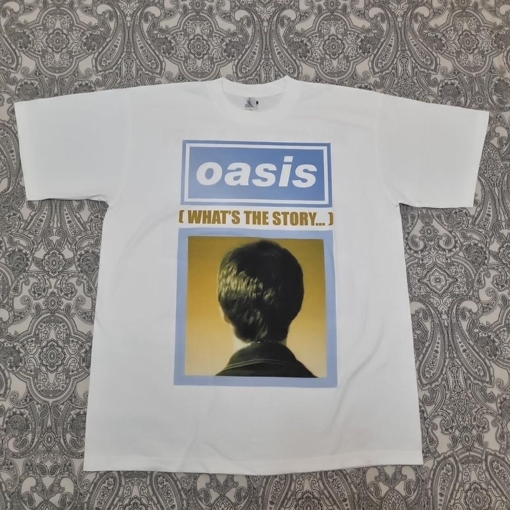 Vintage OASIS What's The Story Morning Glory Shirt UK Rock Band Print
