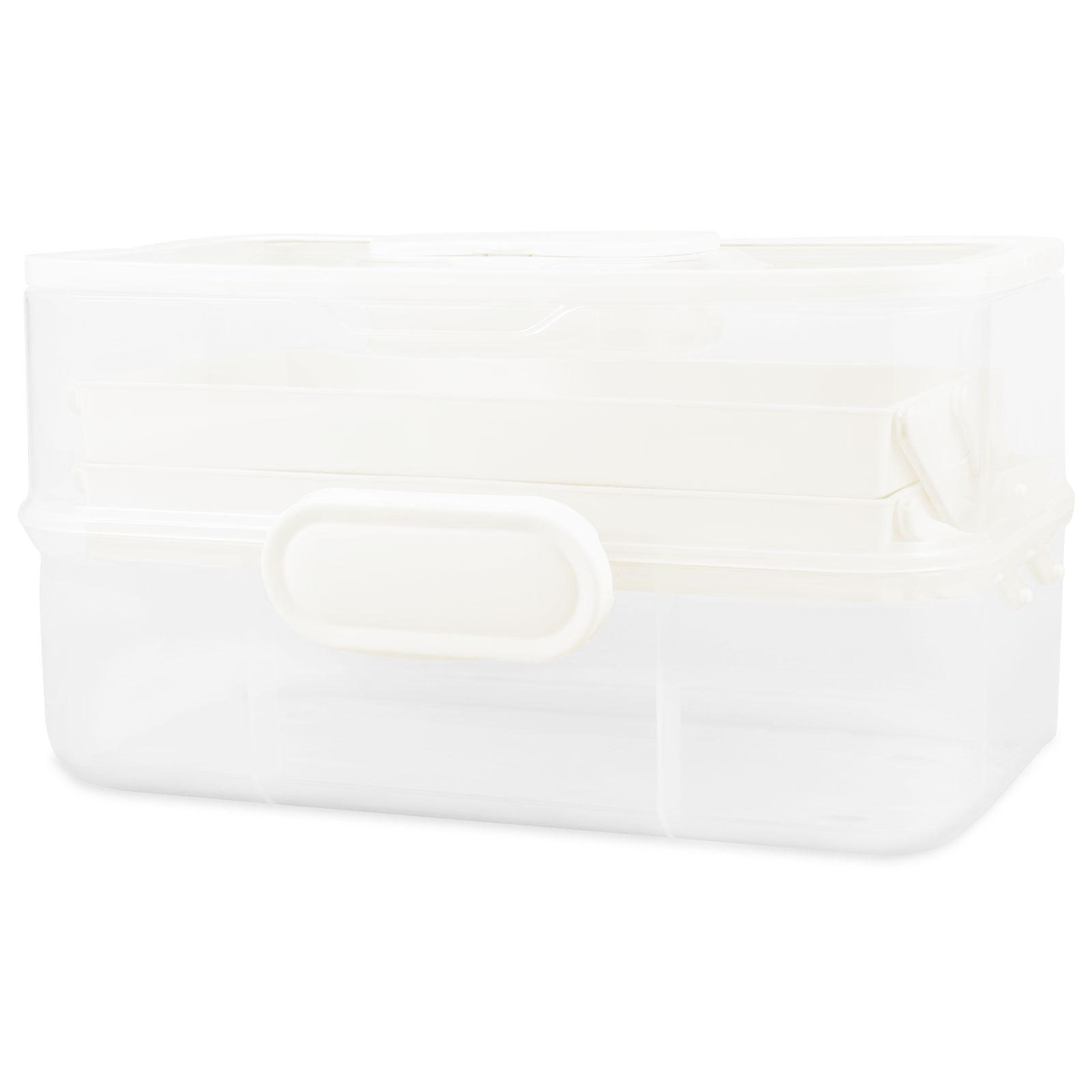 

3-слойный органайзер для лекарств Портативная аптечка Классификация лекарств Хранение таблеток Большая вместимость с ручкой прозрачный