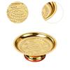 Fruit Bowl Offering Plate Alloy Decoration Dessert Dish Worship Blessing Tray Decor Centerpiece Holder Bowl for Buddha Rituals