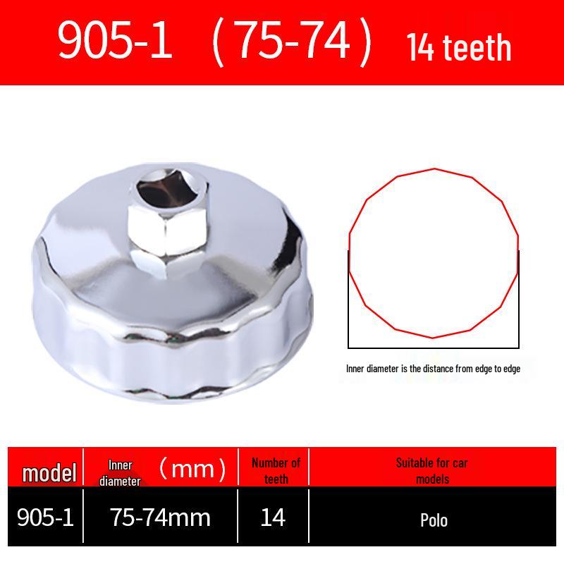 Cap-Style Oil Filter Wrench Tool for Easy Installation and Removal