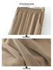 Mom's Lightweight Nine-Point Ice Silk Pants for Summer - Loose, Straight-Leg, Plus Size
