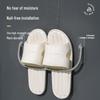 No-Drill Wall-Mounted Bathroom Shoe and Slipper Rack