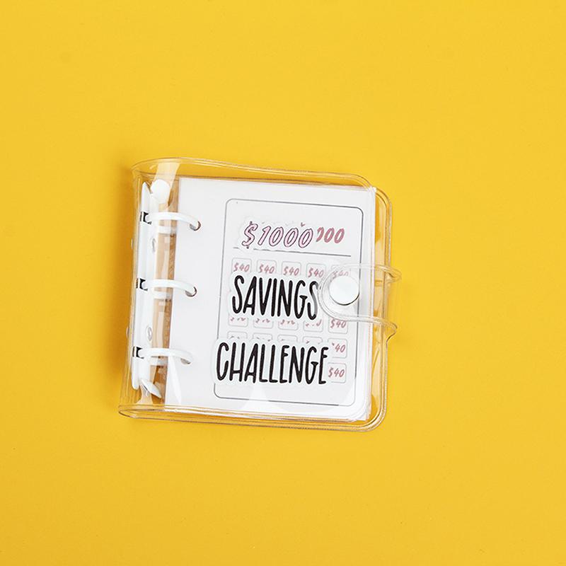 Mini Binder Savings Challenge Mini $300 500 1000 2100 Saving Binder Envelope Challenge Loose-Leaf Binder Money Organizer Planner