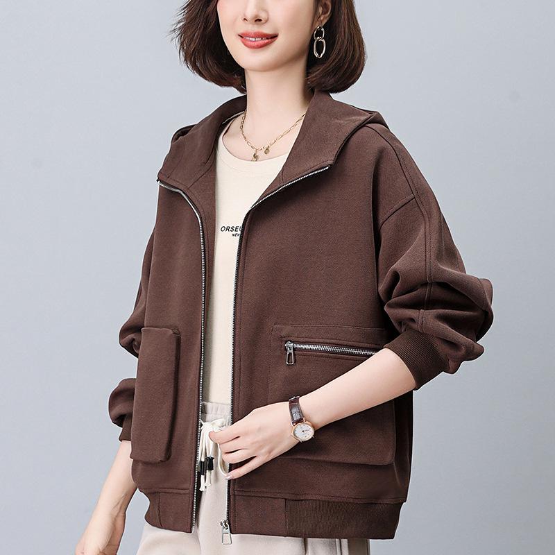 

Trendy Petite Hooded Sweatshirt Jacket for Women - Spring/Autumn 2024 Fashion XXL (recommended weight: 145-160 lbs)