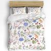 Spring Flowers Plants Wildflowers 3pcs Bedding Set For Double Bed Home Textile Duvet Cover Quilt Cover Pillowcase