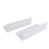 2 Pack Adhesive Floating Shelf Wall Mounted Storage Shelf Display Rack Carbon Steel for Bathroom Kitchen Office White