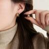 C-shaped Irregular Drip Glaze Earrings For Women, Design, High-end Stud Earrings With A Of Luxury.
