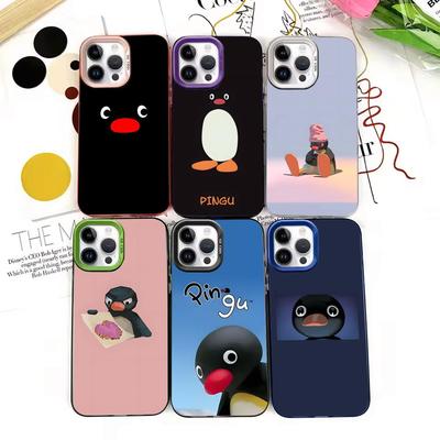 Pingu Cartoon Cute Hot Phone Case For Black lMDColor Silver Shell For lPhone 16 16e 15 14 13 12 11 Pro Max Plus