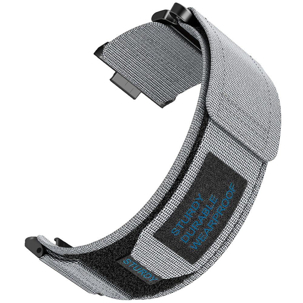 

For Huawei Watch Fit 3 Sports Wrist Strap Magic Tape Nylon Watch Band Grey