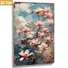 Vintage Metal Wall Poster Teal Rose Teacup 20x30cm Wall Decor