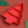 4 Pieces Divided Serving Trays Nuts Christmas Decor 3 Compartments Beach Snack