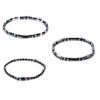 3PCS Simple Style Black Gallstone Acrylic Beads Foot Anklet Ankle Bracelet