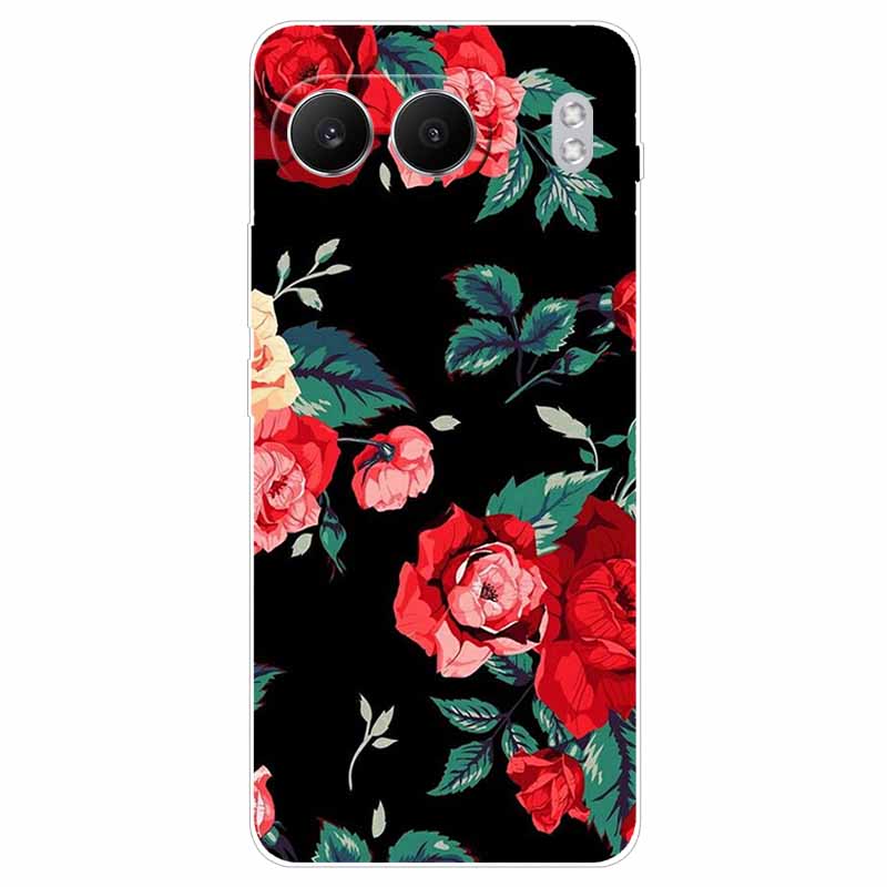 For One plus Nord 4 Case 6.74'' Flowers Transparent TPU Silicone Funda Capa for Oneplus Nord 4 Nord4 5G Soft Covers Coques bags
