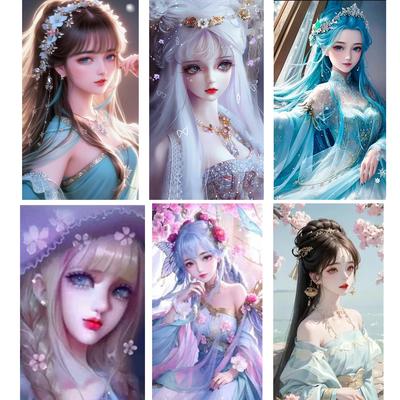 5D bricolaj pictat cu diamant desene animate elf fată pătrat complet rotund mozaic cu diamante brodat portret fantezie artă decorare acasă