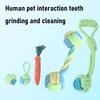 Cotton Rope Dog Toy Rope Knot Ball Dog Chew Toy Interactive Tug-of-War Dog Toy for Small And Medium Dogs Teeth Cleaning