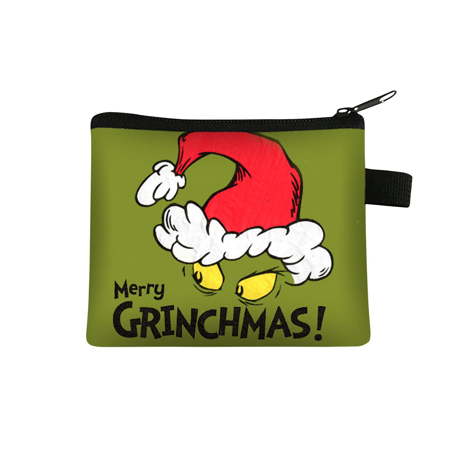 

Рождественский детский кошелек с принтом, полиэстеровая сумка для карточек, сумка для хранения ключей и монет One Size