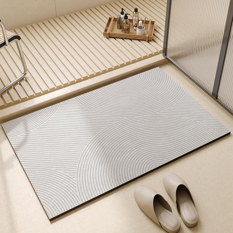 Wabi-Sabi Diatom Mud Bathroom Mats: Absorbent, Quick-Drying, Non-Slip, Dirt & Wear-Resistant.