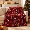 Cartoon Cute Santa Claus Christmas Blankets Snowman Reindeer Sofa Nap Blanket Tree Gifts Soft Throw Blanket Living Room