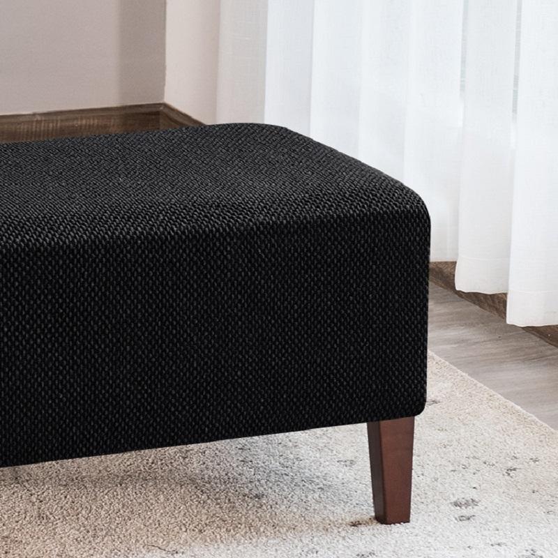 Simple Elastic All-inclusive Sofa Footstool Cover Thickened Chair Covers Ottoman Cover Solid Color Pedal Cover Slipcover