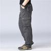 Men S Loose Straight Leg Multi Pocket Cargo Long Pants