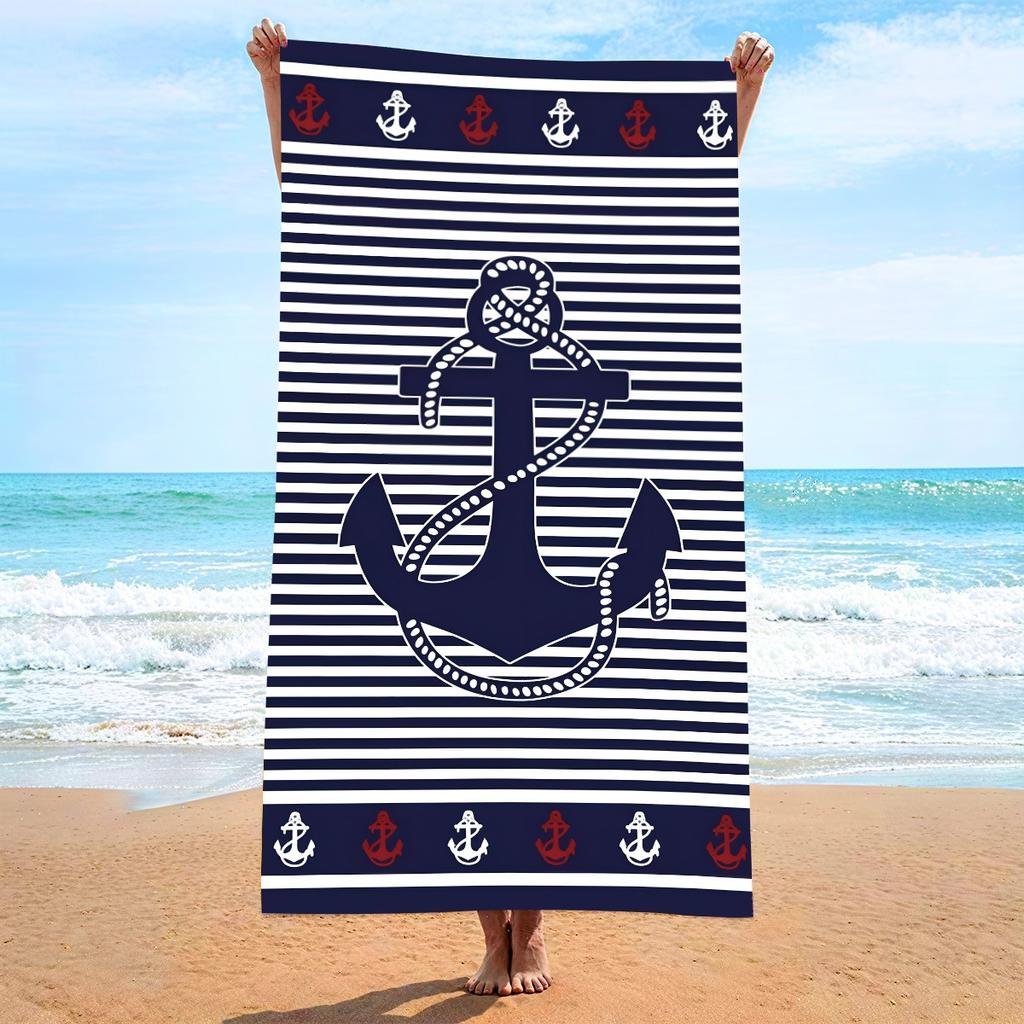 Tropical Palm Tree Beach Towel Summer Ocean Landscape Print Large Bath Towel Quick Dry Sand Free Swimming Pool Vacation Blanket