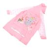 Regenponcho Rosa L PU Einteilig Wasserdicht Reflektierstreifen Knopf mit Rucksackfach Regenmantel für Kinder
