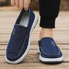 Spring/summer New  One-piece Dad's Shoes with Soft Sole, Comfortable Flat Bottom Shoes,Canvas Men's Shoes
