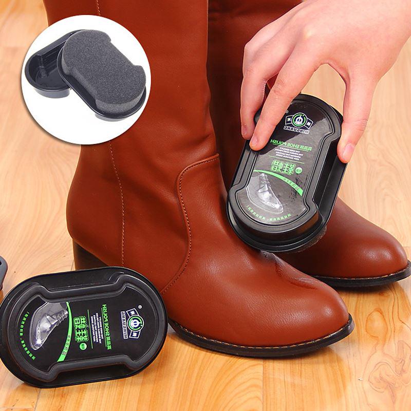 Reusable Instantly Bright Restores Natural Luster High-quality Leather Sponge Shoes Wax Shoe Care Wax With Sponge Home Gadgets