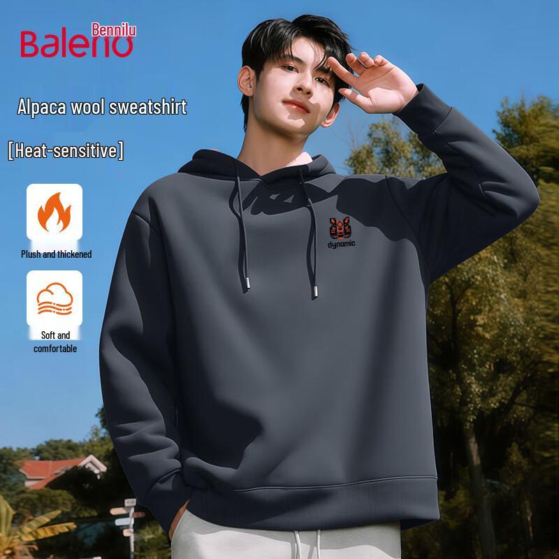 

Baleno Men s Alpaca Fleece Lined Hoodie