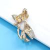 New Arrival Cute Enamel Paint Cat Brooch Unisex Women And Men Pin Animal Design Fashion Jewelry 2 Colors