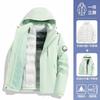 Men Women 3-in-1 Waterproof Windproof Hiking Jacket With Removable Fleece Liner Outdoor Travel Camping