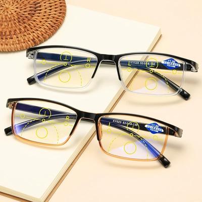 Classical Progressive Multifocal Anti Blue Light Blocking Multi-focus Far and Near Dual-use Anti Blue Ray Reading Glasses
