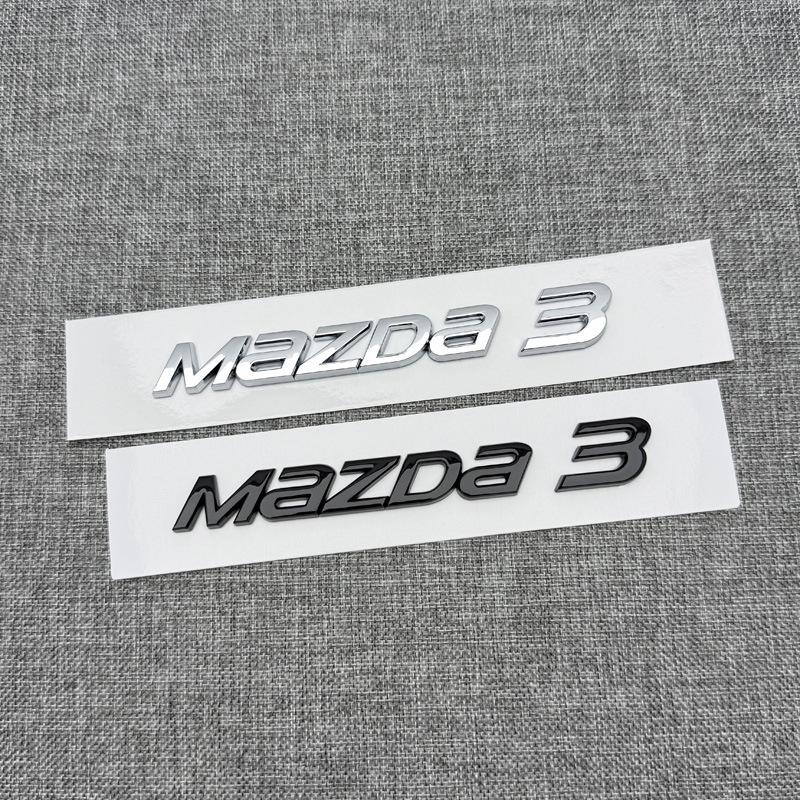 Mazda 3 Czarny Tylny Klapa Bagażnika "Czarny Wojownik" SKYACTIV Naklejka na Bagażnik