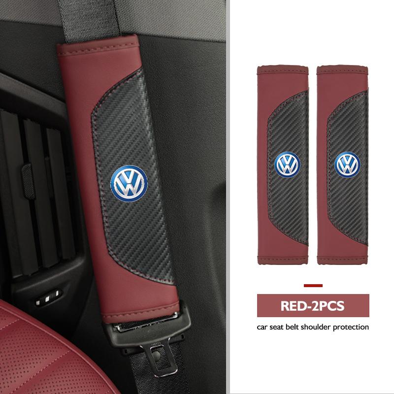 1PC Car Shoulder Protection Texture Seat Belt Protective Cover For Volkswagen VW Polo Jetta Sagitar Magotan Passat B5 B6 B7 CC Zg9
