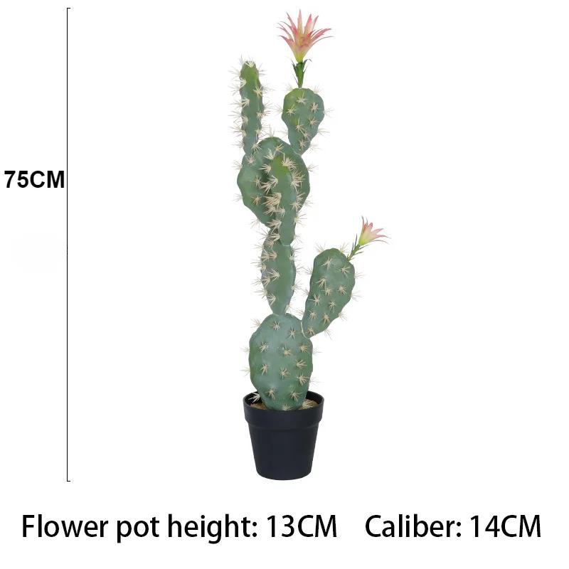 Large Artificial Cactus Plants Ornaments Living Room Houseplants Floor Plant Fake Flowers Realistic Bonsai Modern Decoration