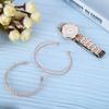 Women Watch Set Fashion Jewelry Gift Set Wrist Watch Bracelet for Party BirthdaySilver Pink White