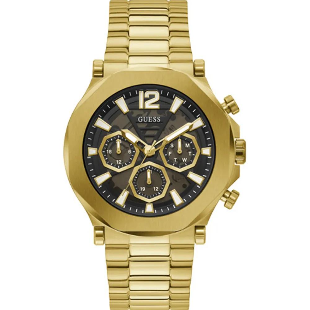 GUESS Edge Gold Stainless Steel Men s Quartz GW0539G2 Watch золотой