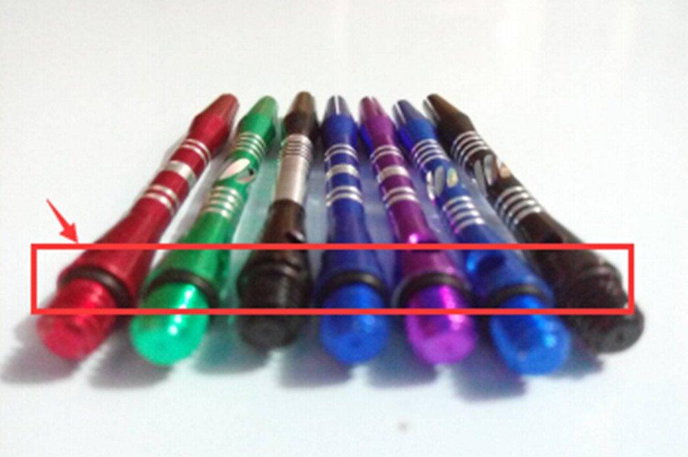 CUESOUL 2 Sets (6 Darts) 2BA Medium Aluminum Dart Shafts (with Spin Function) + O'rings (DS-021)