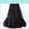 Fashion Mesh Maxi Skirt With Ruffle Trim For Summer Casual Wear