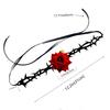 Dark tie Gothic Black Bramble Red rose choker Neck Strap Choker Necklaces Lace Neck accessories Necklace Women's accessories