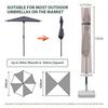 Housse de Protection pour Parasol - SEKEY - Ø 300 cm - 100% Polyester - Kaki - Grilles d’aération