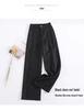 Women's High Waist Linen Wide-Leg Pants - 2026 New Style, Slimming, Casual, Cropped, and Straight Leg.