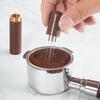 Coffee Masher Distributor Wooden Handle 8 Pens with Stand Powder Stirring Tool Espresso
