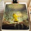 1Pc Little Nightmares Print Flannel Blanket, High Quality Comfortable for All Seasons, Home Decor, Warmth and Comfort, Perfect for Christmas Gifts