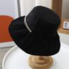 Hat women's summer bucket hat new fashion pearl chain sun protection versatile sun hat shows small face