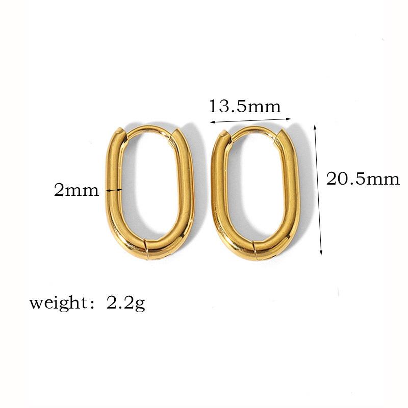 

Простые и стильные геометрические серьги из проволоки, серьги из 18-каратного золота из нержавеющей стали, персонализированные высококачественные серьги, женская мода