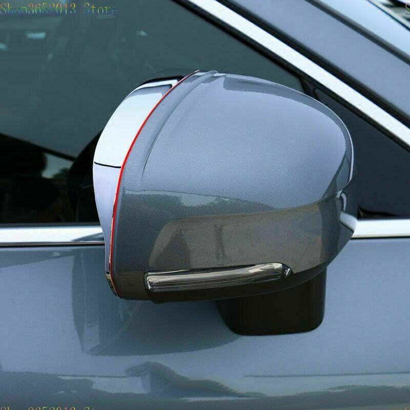 For Volvo XC60 2018-2023 Chrome Rearview Mirror Rain Eyebrow Frame Cover Trim 2x