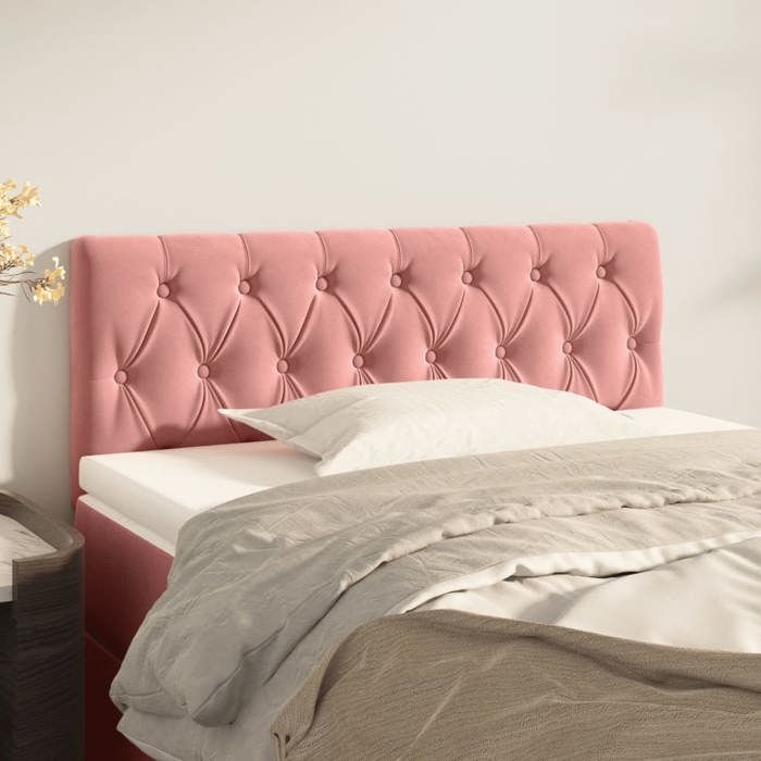 VidaXL Tête de Lit Meuble de Chambre à Coucher Accessoire de Lit Simple Tête de Cadre de Lit Intérieur Rose 100x7x78/88 cm 346339