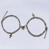 Magnetic Heart Couple Bracelets Set – Matching Charm Distance Chain Bracelets for Lovers & Best Friends