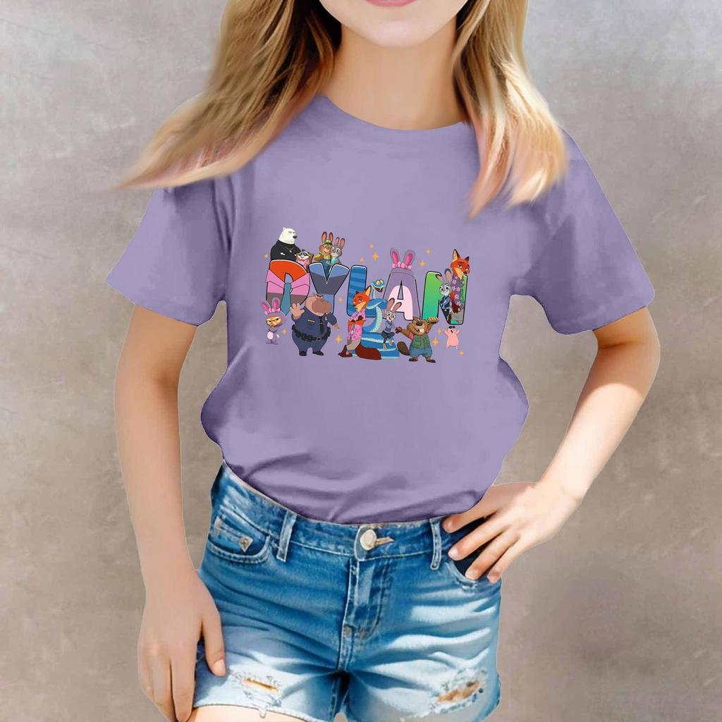 Toddler Girl Boy T-Shirts Kids Top Boys And Girls Printed Short Sleeved T-shirt